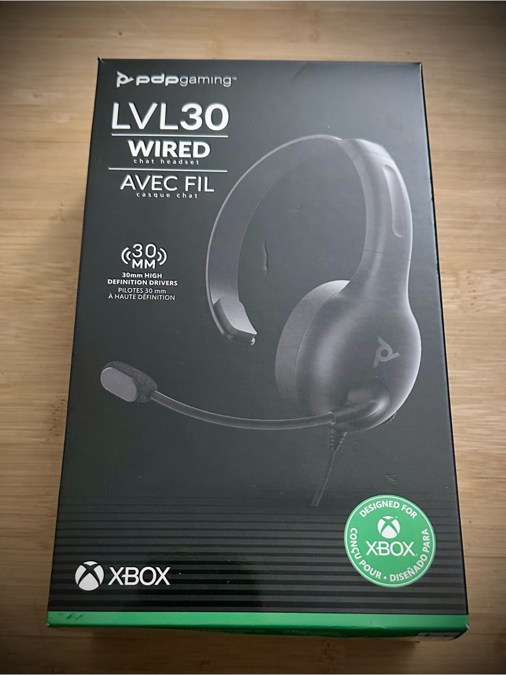 PDP Gaming LVL30 Wired Chat Headset - Black